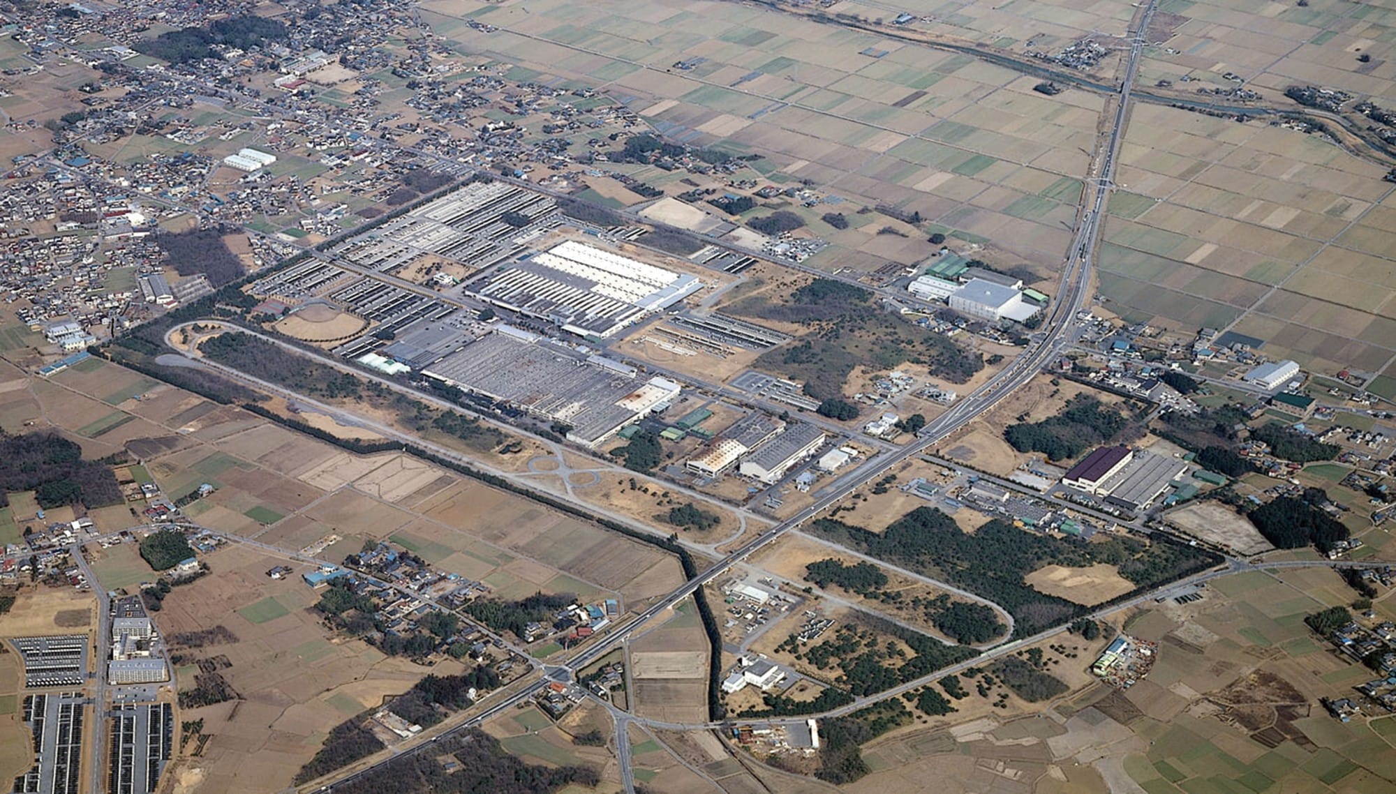 栃木工場の空撮画像