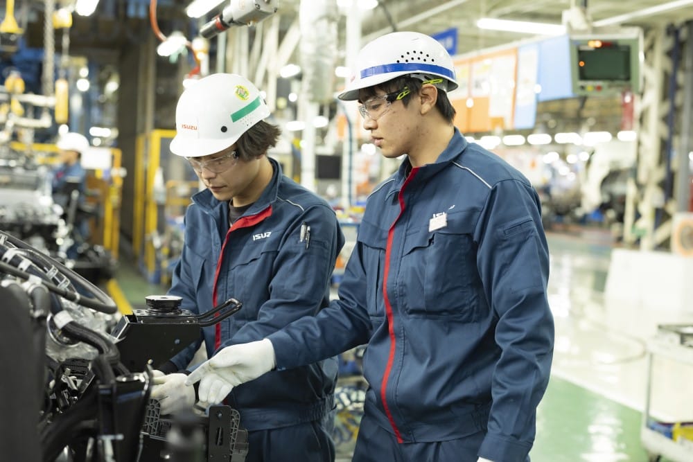 先輩社員の作業中の様子