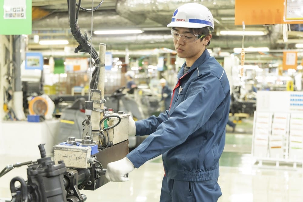 先輩社員が作業中の様子