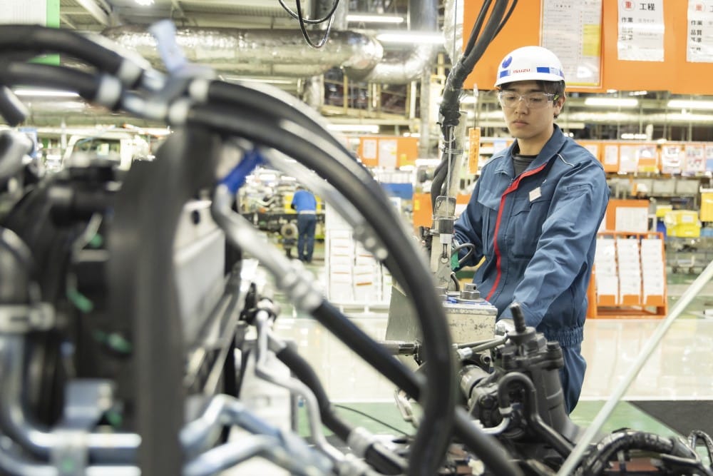 先輩社員の作業中の様子