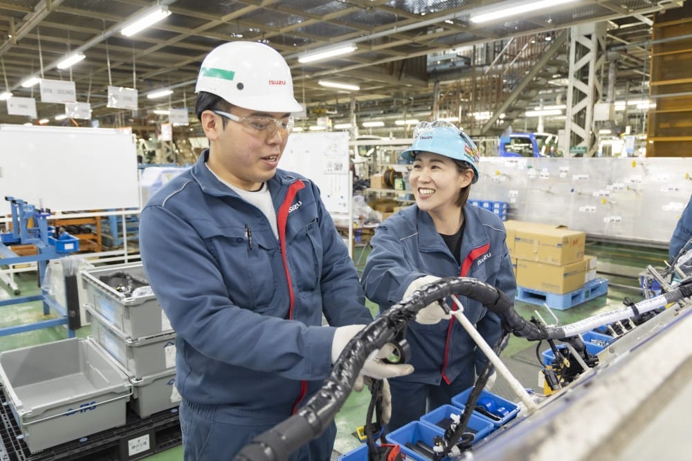 先輩社員が作業中の様子