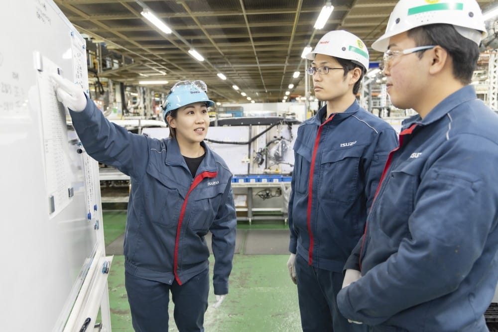 先輩社員が作業中の様子