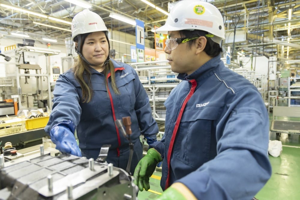 先輩社員が作業中の様子