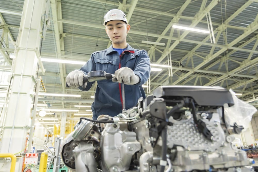 先輩社員が作業中の様子